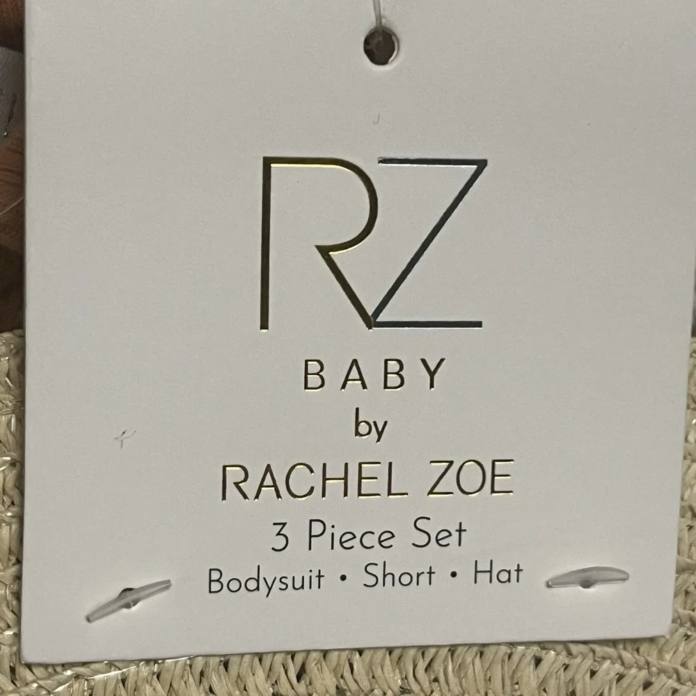 NWT Rachel Zoe Orange & White Matching Set with‎ Polo Shirt Snaps, 6-9 Months